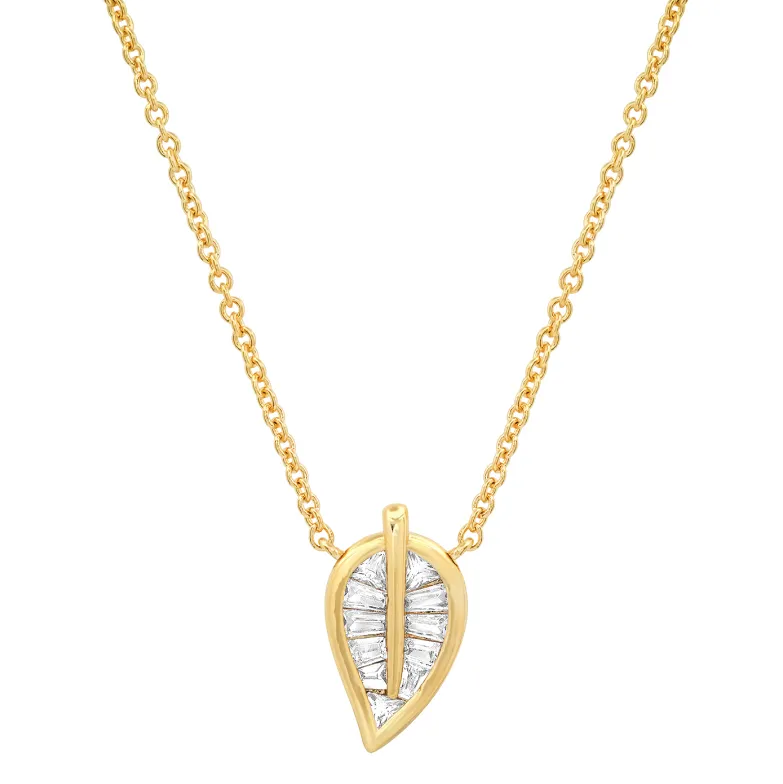 TAI BAGUETTE LEAF NECKLACE