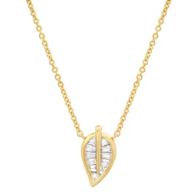 TAI BAGUETTE LEAF NECKLACE