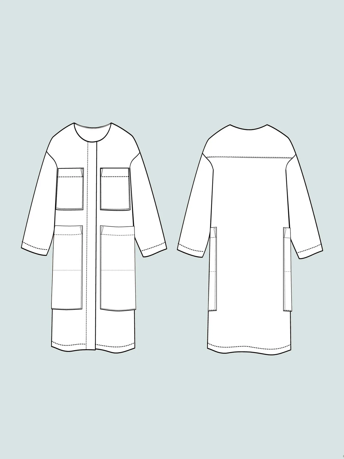 THE ASSEMBLY LINE  Lab Coat Sewing Pattern (XL - 3XL)