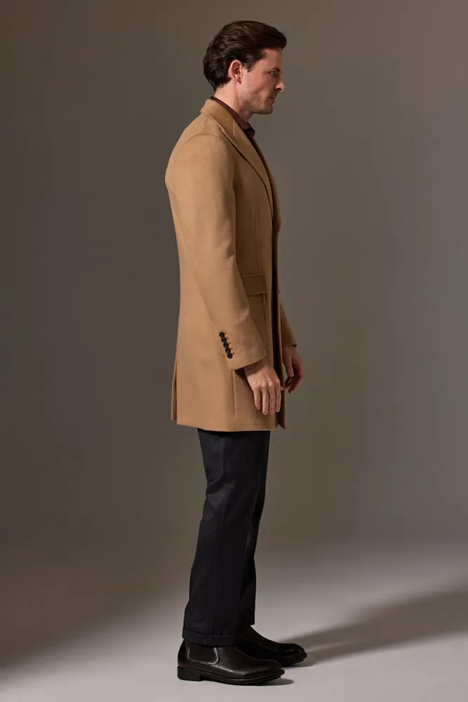 The Carter Peak Coat - Camel Wool Silk