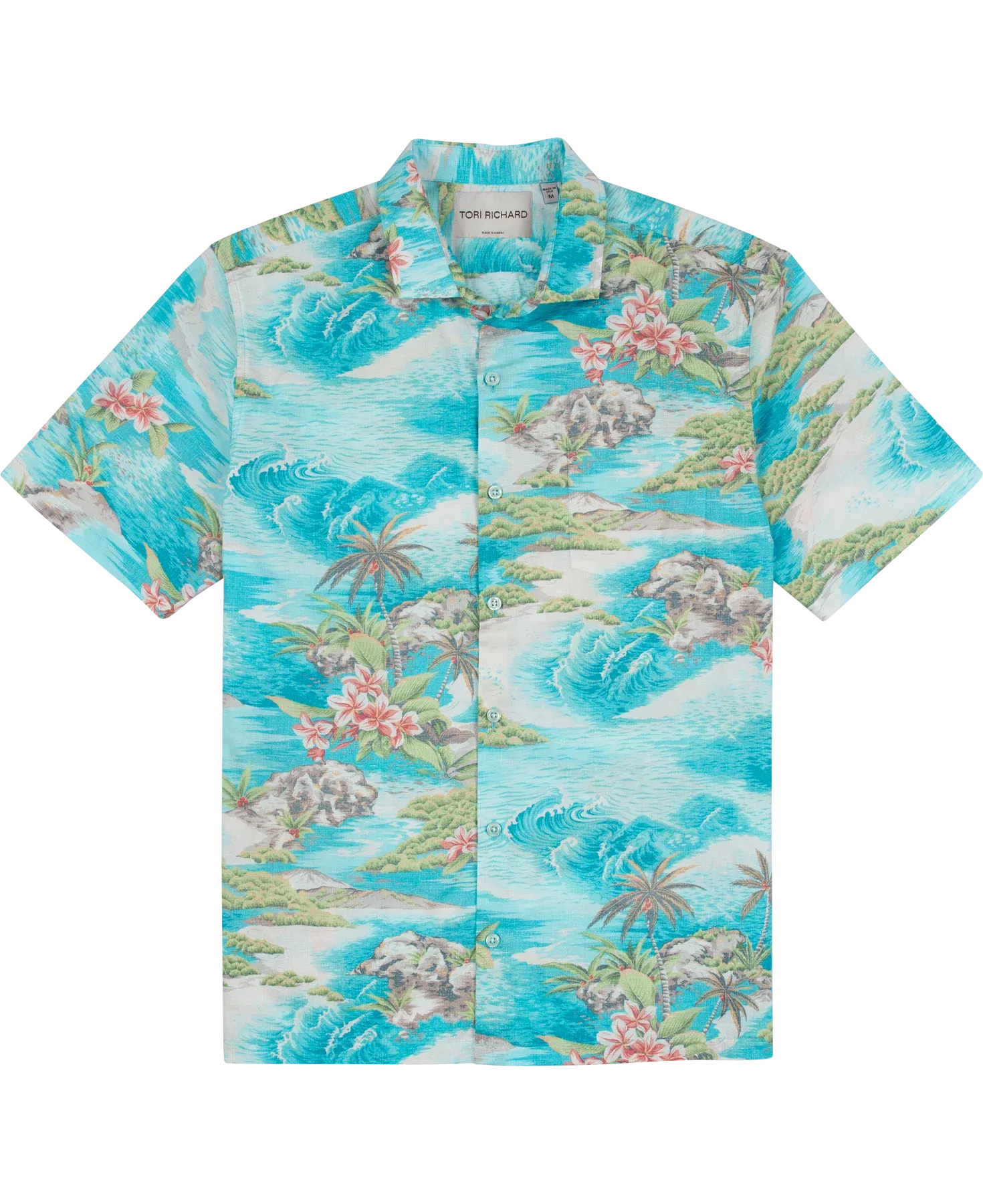 Tori Richard Panorama SS Shirt - Pacific Blue