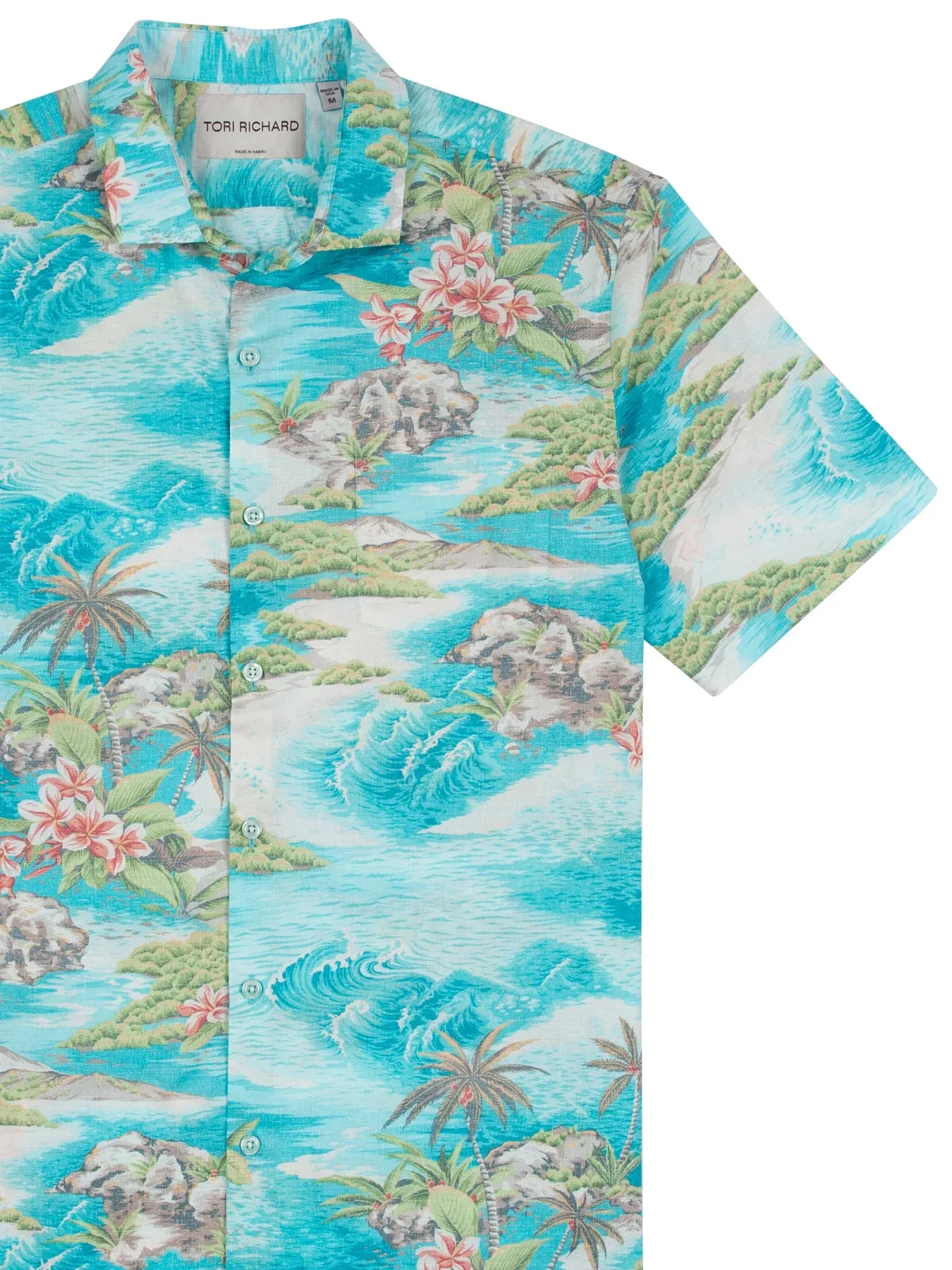 Tori Richard Panorama SS Shirt - Pacific Blue