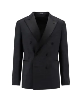 Tuxedo with satin peak lapel