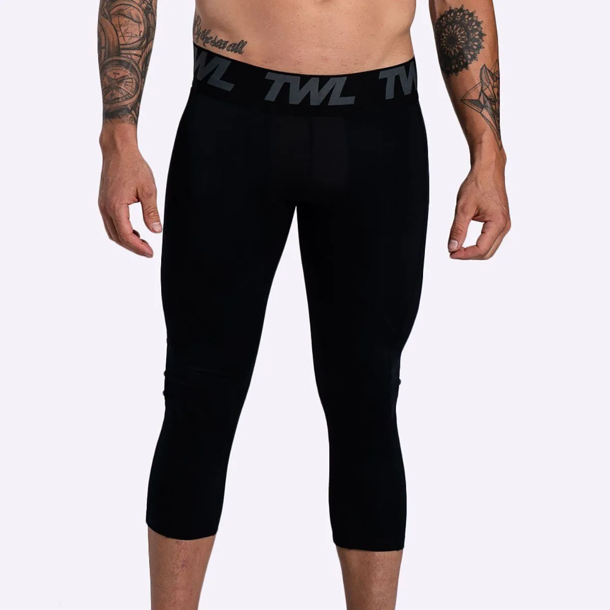 TWL - Men's Shield Compression 3/4 Tights - Black