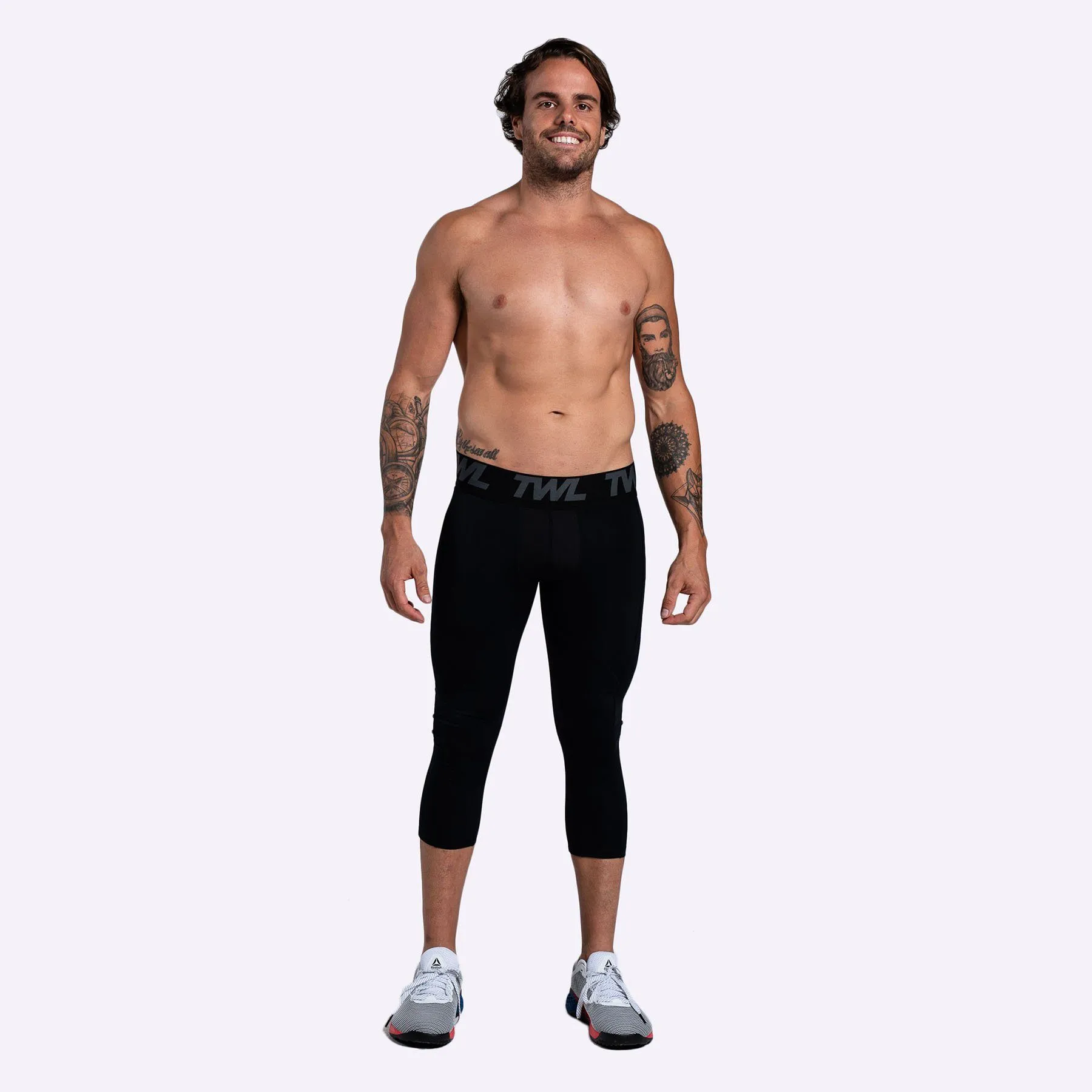 TWL - Men's Shield Compression 3/4 Tights - Black