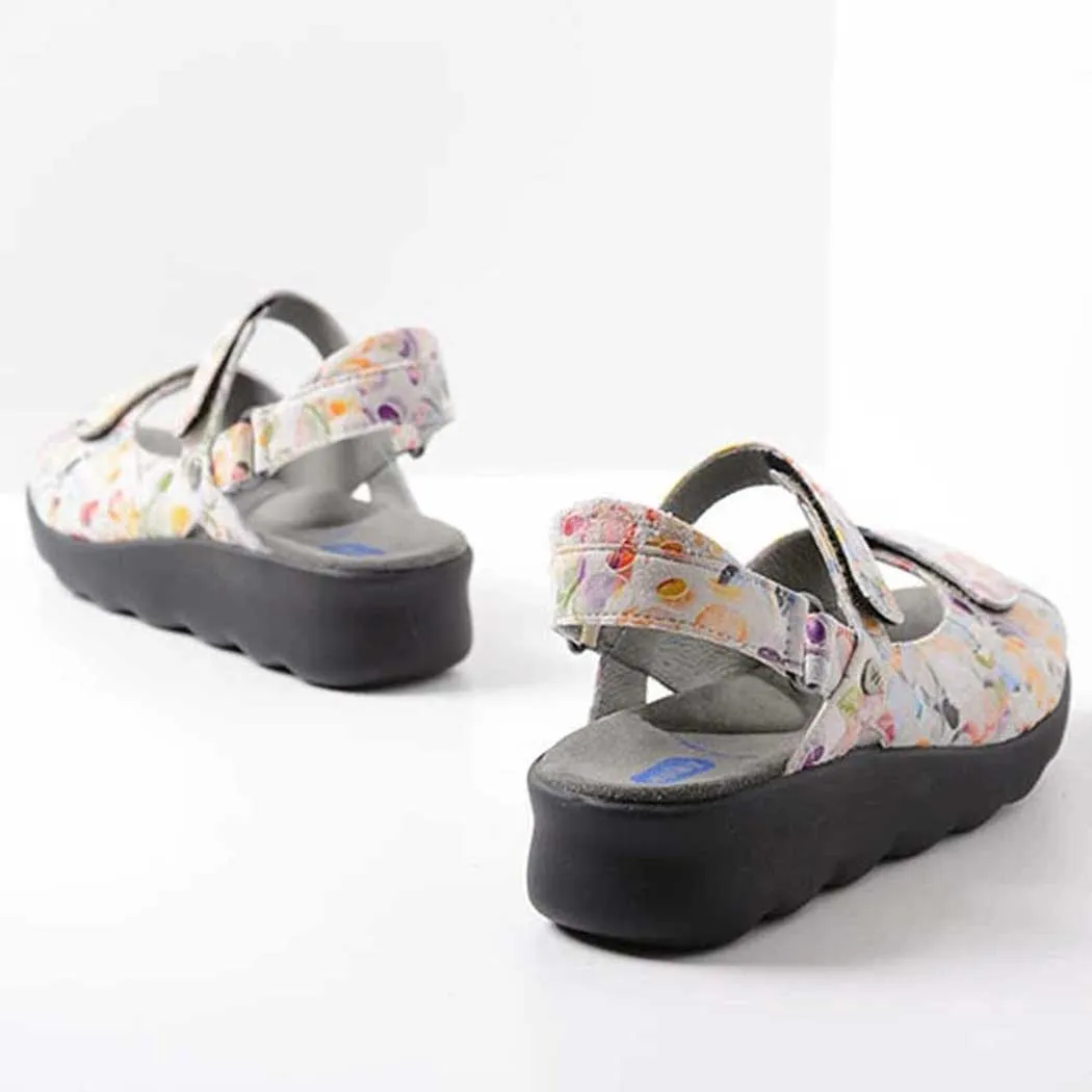 Wolky Pichu Sandal Multi White Circles 0189012980 (Women's)