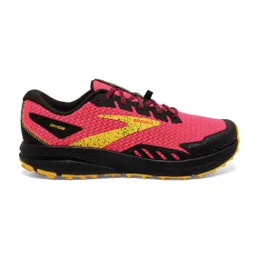 Women's Brooks Divide 4, Diva Pink/Black/Lemon Chrome, 8.5 B Medium