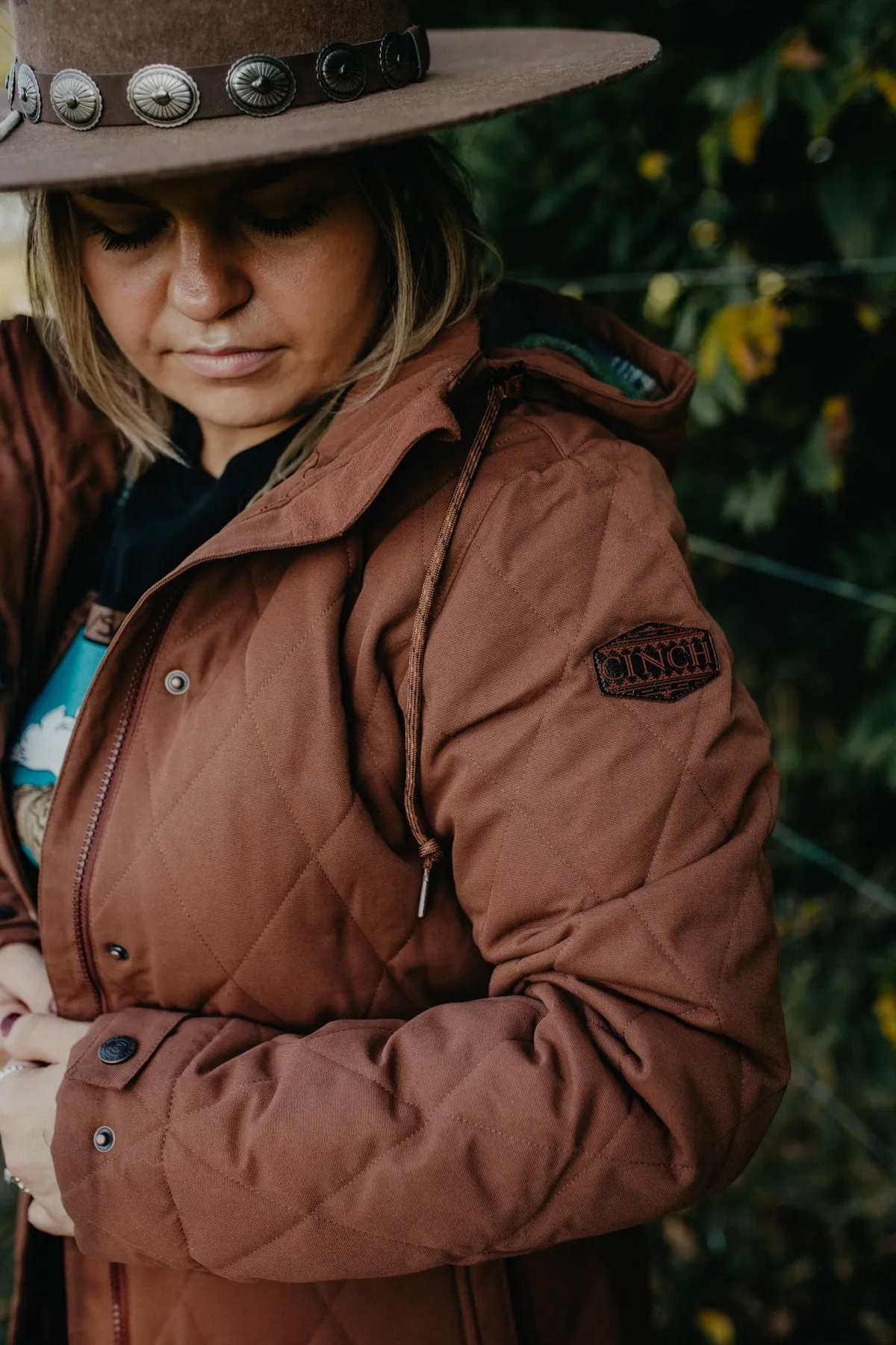 Women's CINCH Brown Quilted Barn Coat (XS-XXL)