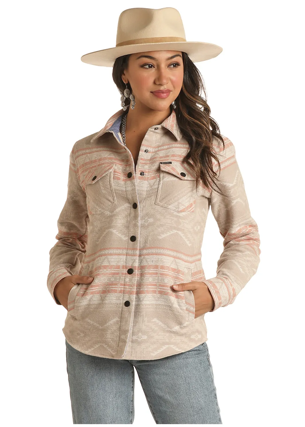 Women's Rock & Roll Cowgirl Shirt Jacket #RRWO92RZWN