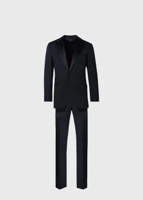 Wool Tuxedo with Satin Notch Lapel