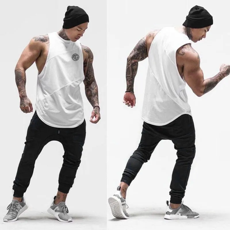 Xituodai New Running Vest Gym Clothing Fitness Tank Top with hooded Mens Bodybuilding Stringers Workout Singlet Sport Sleeveless