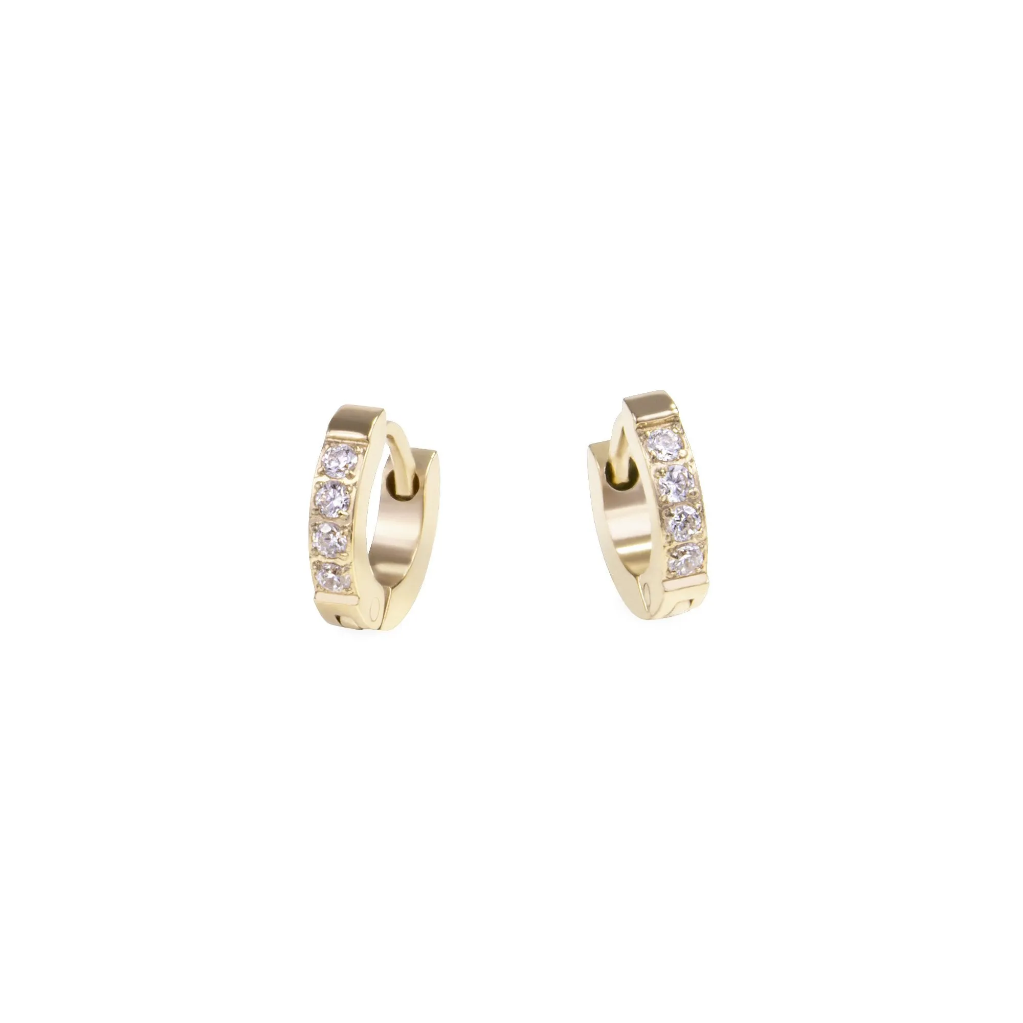 XS half eternity huggie earrings