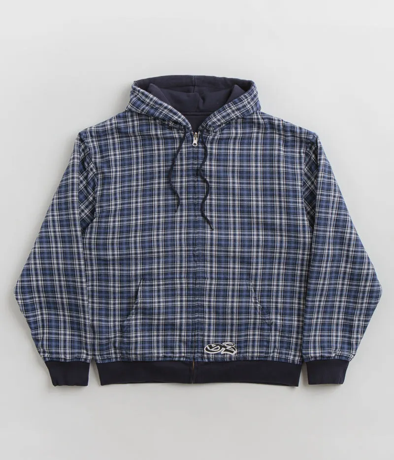 Yardsale Reversible Flannel Hoodie - Blue