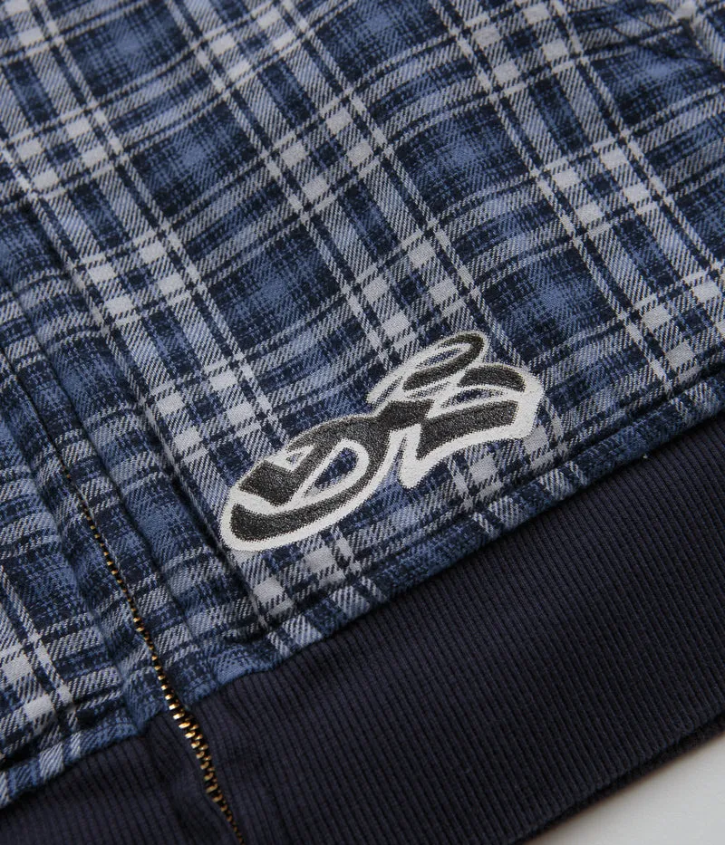 Yardsale Reversible Flannel Hoodie - Blue