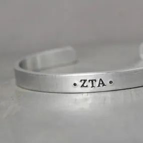 Zeta Tau Alpha Aluminum Cuff